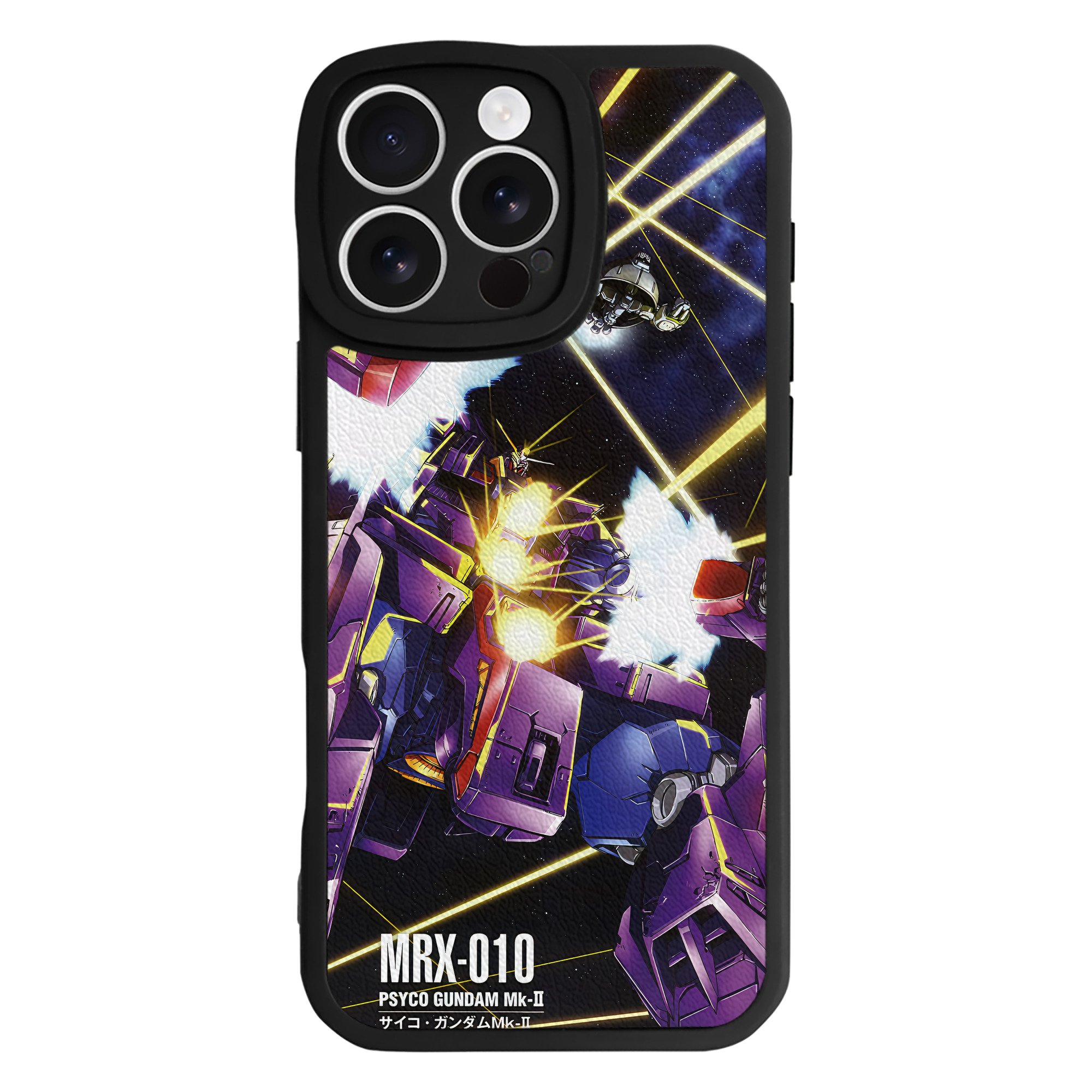 （画像用） 機動戦士ガンダム Mobile Suit Gundam 【iPhone 16シリーズ対応】シリコンスマホケース（レザー調） 材質：シリコン